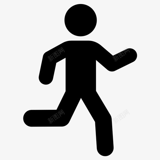 跑步锻炼运动图标svg_新图网 https://ixintu.com 跑步 运动 锻炼