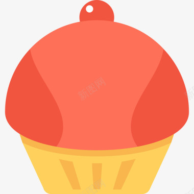 纸杯蛋糕食物17扁平图标图标