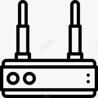 路由器tech3线性图标图标
