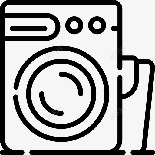 洗衣房日常用品动作线性图标svg_新图网 https://ixintu.com 日常用品动作 洗衣房 线性