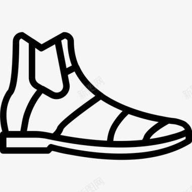 靴子男鞋2直线型图标图标