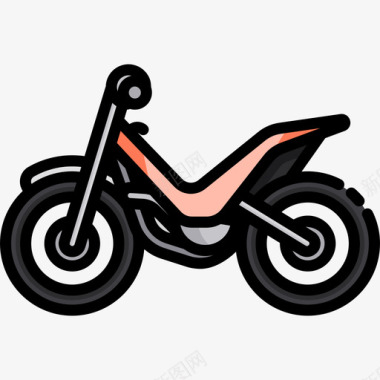 摩托车赛车4线颜色图标图标
