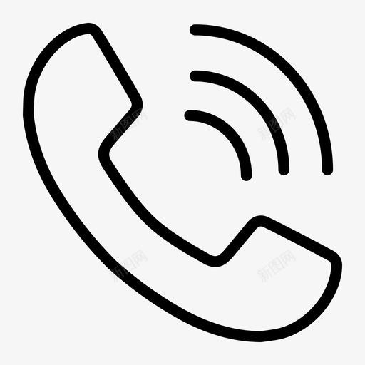 响铃电话电话wifi图标svg_新图网 https://ixintu.com wifi 响铃电话 电话 移动电话