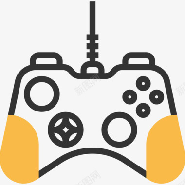 游戏控制器电子设备3黄影图标图标