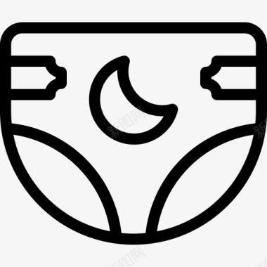 尿布婴儿直系图标图标