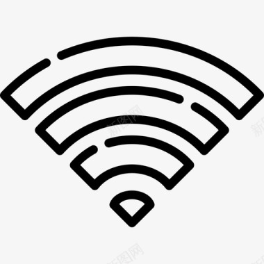 Wifi电子和网络元素集合4线性图标图标