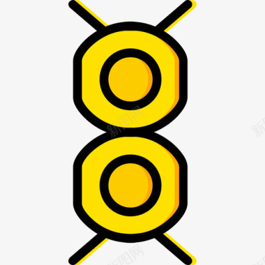 生命符号4黄色图标图标