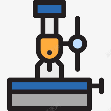 钻床制造线颜色图标图标