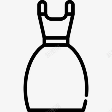 连衣裙服装款式3直线型图标图标
