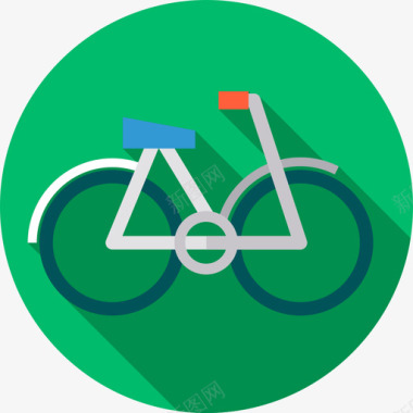 自行车健康生活方式8平板图标图标
