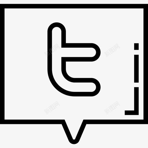 Twitter通讯71线性图标svg_新图网 https://ixintu.com Twitter 线性 通讯71