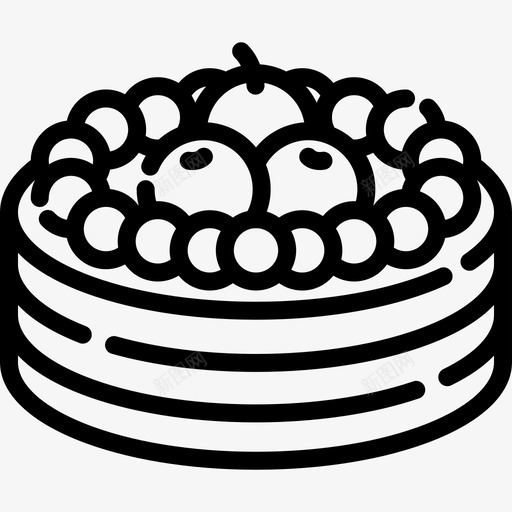 水果蛋糕夏季食品饮料3线性图标svg_新图网 https://ixintu.com 夏季食品饮料3 水果蛋糕 线性