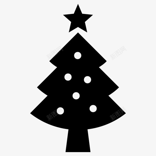 圣诞树松树植物树图标svg_新图网 https://ixintu.com 圣诞树 天然林 天然树叶生态园 松树 植物树