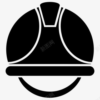 头盔安全帽头部安全图标图标