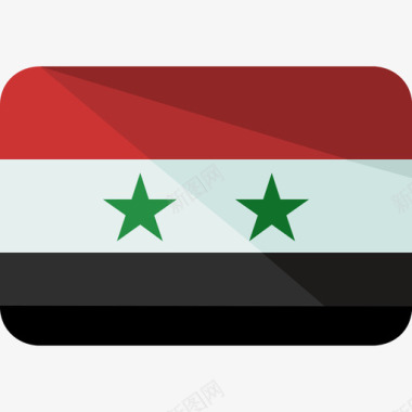 叙利亚国旗2平坦图标图标