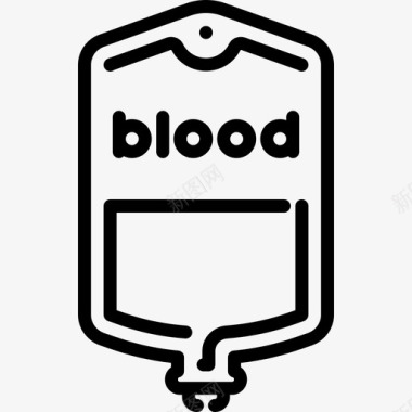 血袋13号医院直线型图标图标