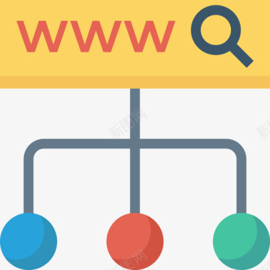 网络搜索引擎优化营销平面图标图标
