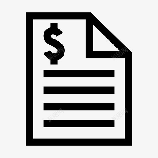 合同账单文件图标svg_新图网 https://ixintu.com 发票 合同 文件 账单