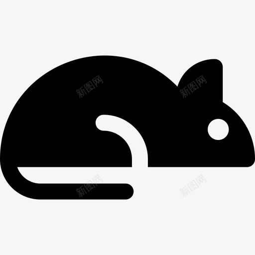 老鼠动物24填充图标svg_新图网 https://ixintu.com 动物24 填充 老鼠