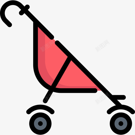 婴儿车幼儿园8线性颜色图标svg_新图网 https://ixintu.com 婴儿车 幼儿园8 线性颜色