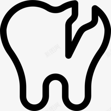牙齿牙齿护理11线性图标图标
