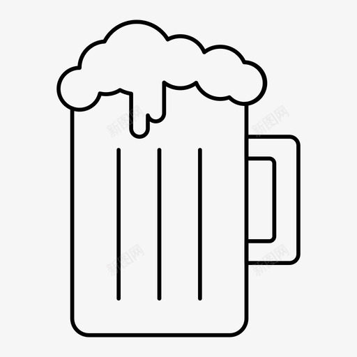 啤酒杯酒精饮料图标svg_新图网 https://ixintu.com 啤酒杯 酒精 餐厅和咖啡馆图标集 饮料