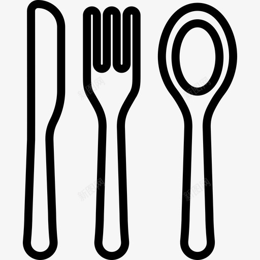餐具杂元素5线状图标svg_新图网 https://ixintu.com 杂元素5 线状 餐具