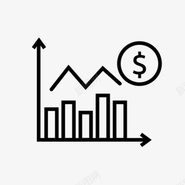 条形图金融投资图标图标