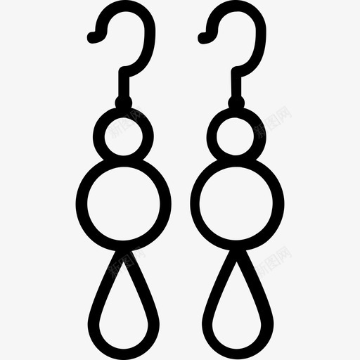耳环珠宝5直线型图标svg_新图网 https://ixintu.com 珠宝5 直线型 耳环