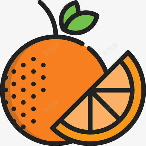 橙色健身5线性颜色图标svg_新图网 https://ixintu.com 健身5 橙色 线性颜色