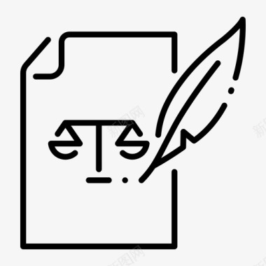 成文法协议律师图标图标