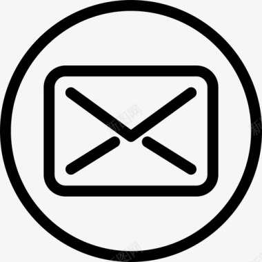电子邮件文本和电子邮件直邮图标图标