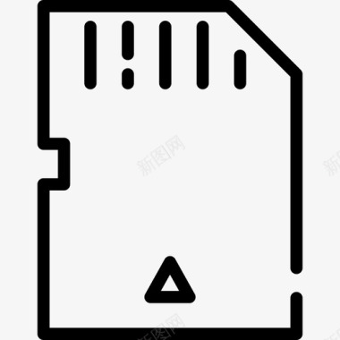 Sd卡电子物品线性图标图标