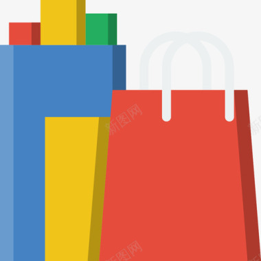 购物袋购物39扁平图标图标