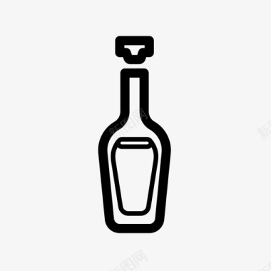 威士忌酒精玻璃瓶图标图标