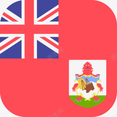 百慕大国际国旗3圆形方形图标图标