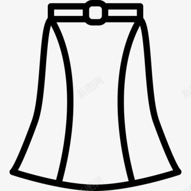 裙子女装4直线型图标图标