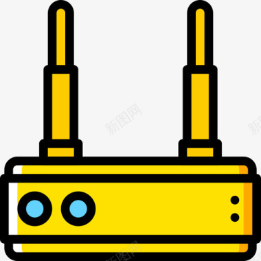 路由器tech4黄色图标图标