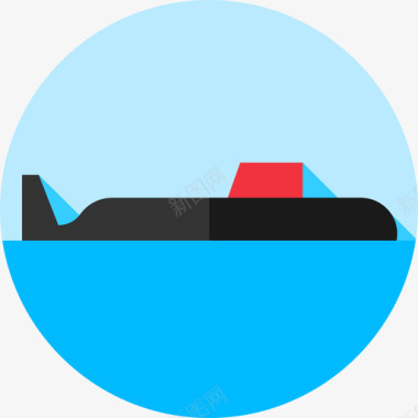 军用7号潜艇扁平图标图标
