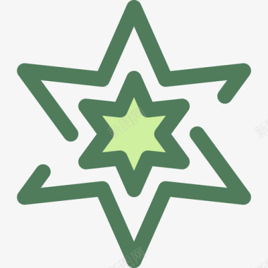 星星形状8维德图标图标