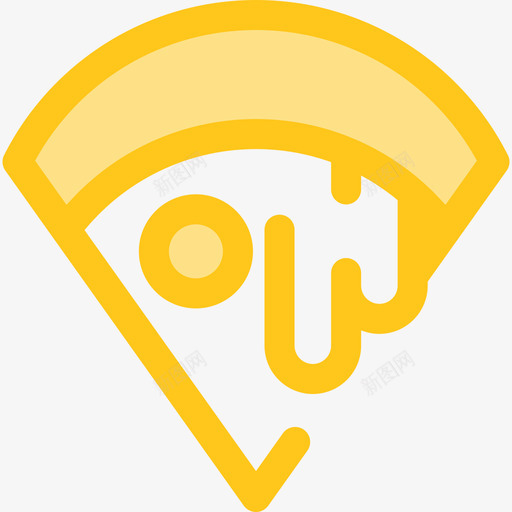 披萨食品和餐厅7黄色图标svg_新图网 https://ixintu.com 披萨 食品和餐厅7 黄色