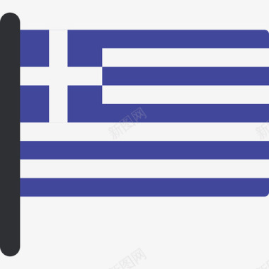 希腊国际国旗5桅杆图标图标