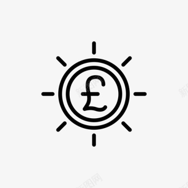 英镑货币经济图标图标