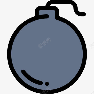 炸弹游戏7线性颜色图标图标