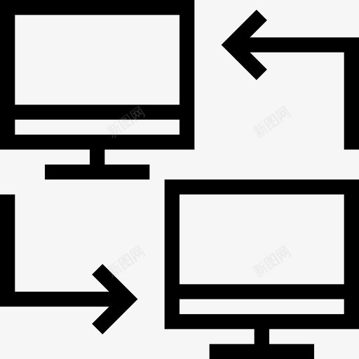 监视器网页开发6线性图标svg_新图网 https://ixintu.com 监视器 线性 网页设计开发6