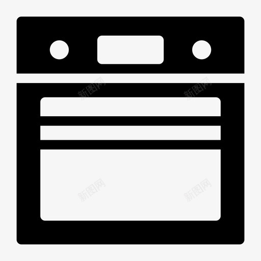 烤箱电器烹饪图标svg_新图网 https://ixintu.com 厨房 厨房用具线图标 火 烤箱 烹饪 电器