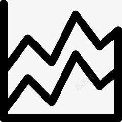 6点钟表面积图图表6线性图标高清图片