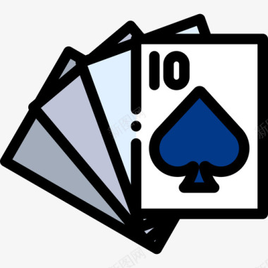 扑克牌赌博赌博线颜色图标图标