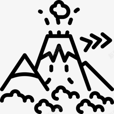 火山景观28线性图标图标