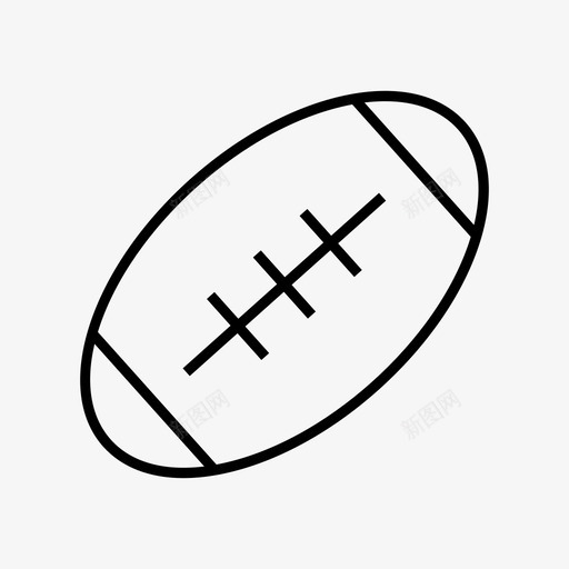橄榄球球游戏图标svg_新图网 https://ixintu.com 橄榄球 游戏 游戏细线图标 球 运动